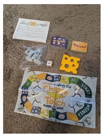 Printable rules for Diary of a Wimpy Kid Cheese Touch board game