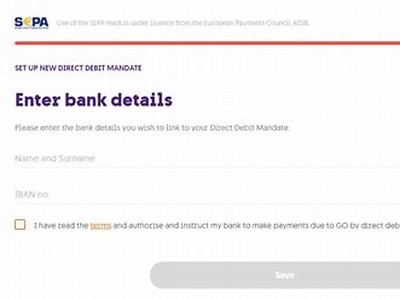 Setting up Lotto BW direct debit